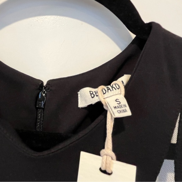 BB DAKOTA - Black Bodycon Sheath Dress with Sheer Mesh Panels - Size Small - New - Picture 7 of 16